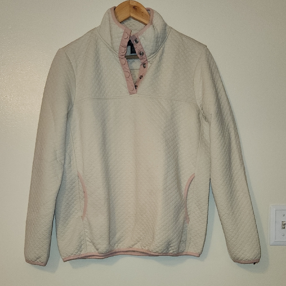 Women's Quilted Jacket in Cream and Pink